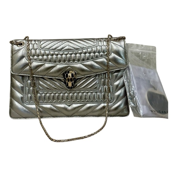 BVLGARI Handbags - ✨💎RARE💎✨ BVLGARI SERPENTI FOREVER SHOULDER BAG w/MIRROR, COA,DUSTY, GIFT